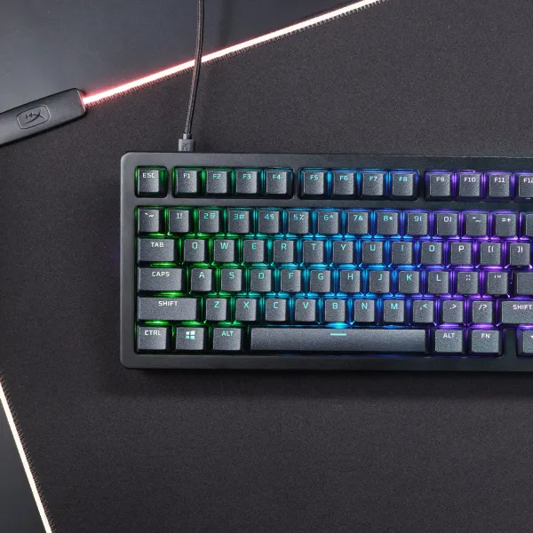 Клавиатура USB-A механическая, RGB Alloy Rise, Red, EN/UA, чёрная HyperX (7G7A4AA) - Фото 3