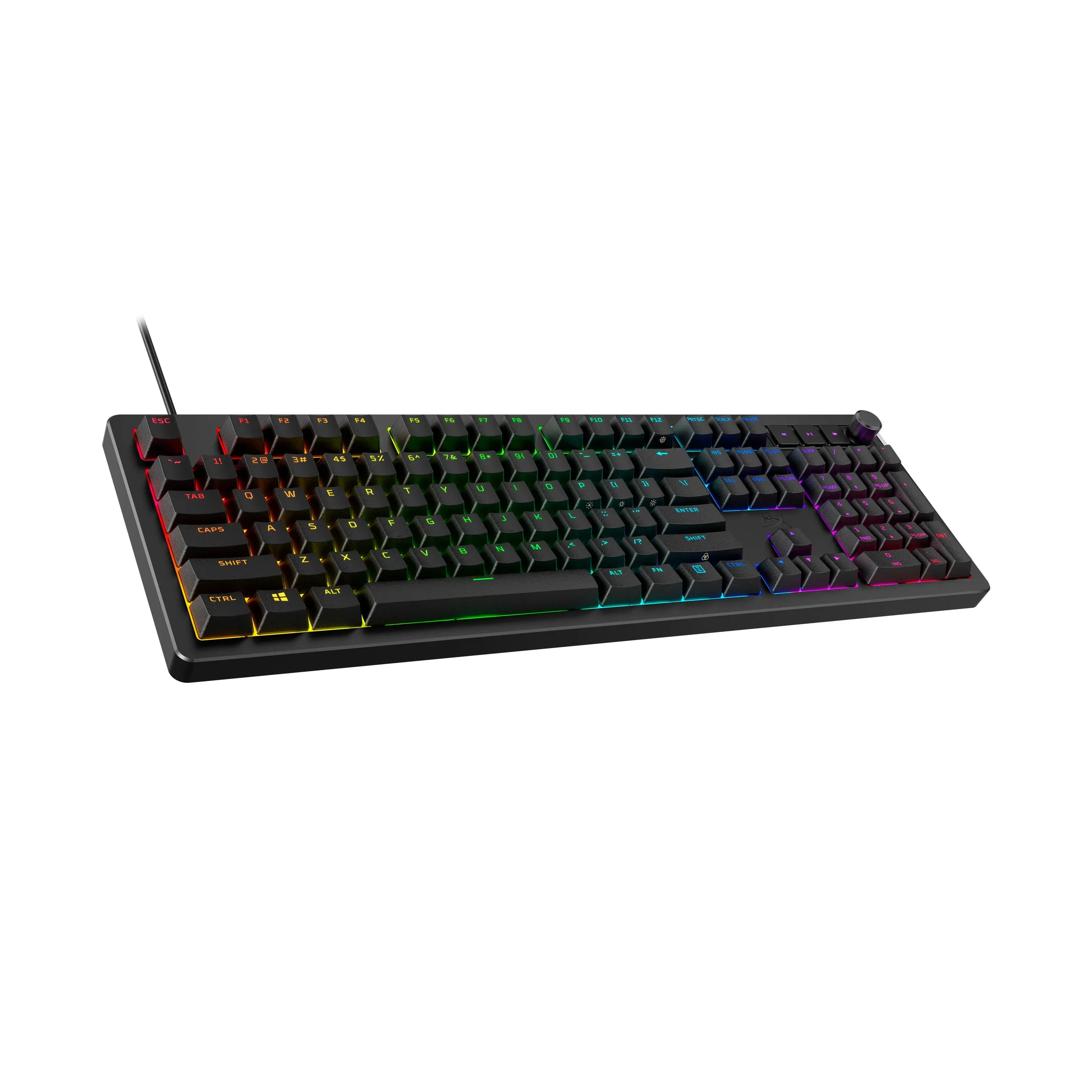 Клавіатура USB-A механічна, RGB Alloy Rise Red, EN/UA, чорна HyperX (7G7A3AA) - Фото 7