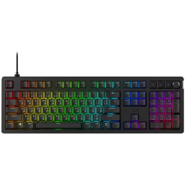 Клавіатура USB-A механічна, RGB Alloy Rise Red, EN/UA, чорна HyperX (7G7A3AA) - Фото 4
