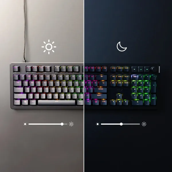 Клавіатура USB-A механічна, RGB Alloy Rise Red, EN/UA, чорна HyperX (7G7A3AA) - Фото 8