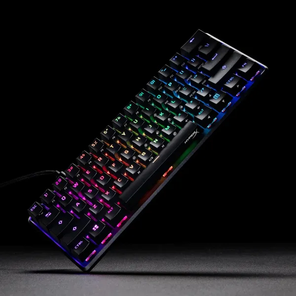 Клавіатура USB-A механічна, RGB Alloy Origins 60 Red, EN/UA, чорна HyperX (4P5N4AA) - Фото 5