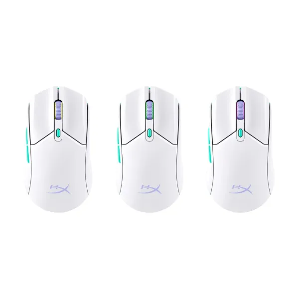Мышь беспроводная WL/BT RGB Pulsefire Haste 2 Core белая HyperX (8R2E7AA) - Фото 3