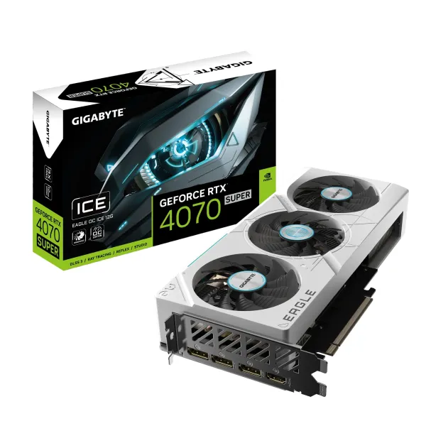 Відеокарта GeForce RTX 4070 SUPER 12GB GDDR6X GIGABYTE (GV-N407SEAGLEOC_ICE-12GD) - Фото 1