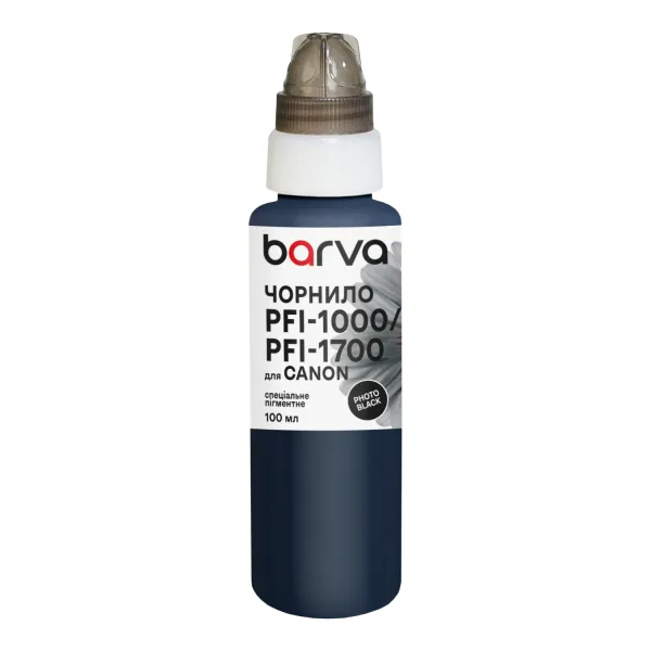 Чернила для Canon PFI-1000/PFI-1700 PBK специальные 100 мл, пигментные, фото-черные Barva (C1700-974) - Фото 26