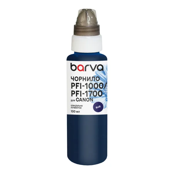 Чернила для Canon PFI-1000/PFI-1700 B специальные 100 мл, пигментные, синие Barva (C1700-983) - Фото 1