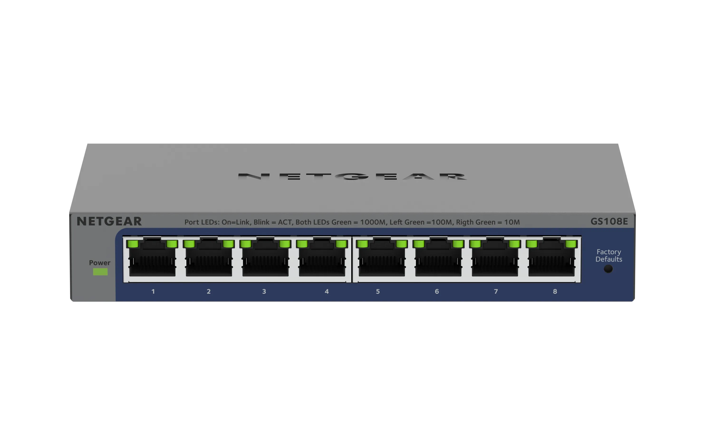 Комутатор GS108E 8xGE, WebSmart NETGEAR (GS108E-400EUS) Комутатор GS108E 8xGE, WebSmart NETGEAR (GS108E-400EUS)