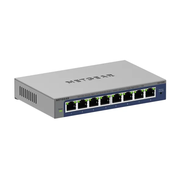 Комутатор GS108E 8xGE, WebSmart NETGEAR (GS108E-400EUS) - Фото 1
