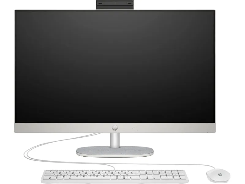 Моноблок All-in-One 27" FHD IPS AG, AMD R5-7520U, 16GB, F512GB, UMA, WiFi, кл+м, DOS, белый HP (AR0N4EA) - Фото 1