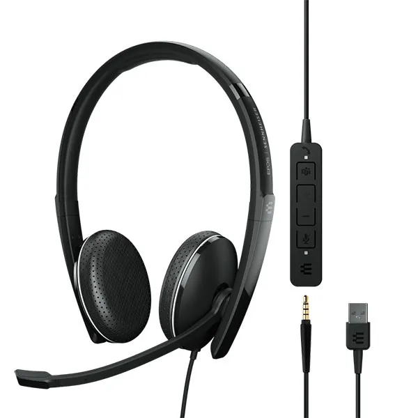 Гарнитура компьютерная стерео 3.5мм/USB On-Ear ADAPT 165T USB II 1.8м чёрная EPOS (1000902)