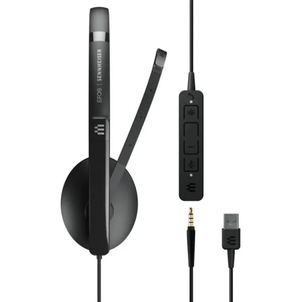 Гарнитура компьютерная моно 3.5мм/USB On-Ear  ADAPT 135T USB II 1.8м чёрная EPOS (1000900) - Фото 6