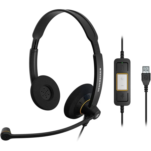 Гарнитура компьютерная стерео USB On-Ear IMPACT SC 60 USB ML 2.1м чёрная EPOS (1000551)