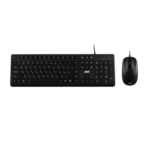 Комплект клавіатура та миша USB-A MK405 EN/UK чорний 2E (2E-MK405UBKUA) - Фото 8