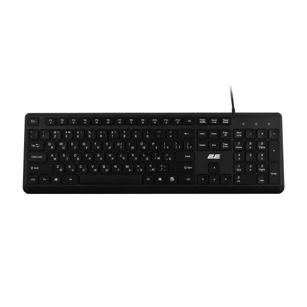 Комплект клавіатура та миша USB-A MK405 EN/UK чорний 2E (2E-MK405UBKUA) - Фото 1