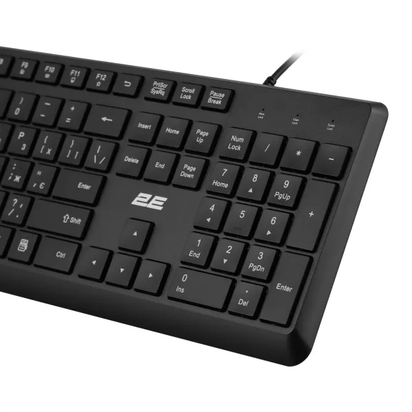 Комплект клавіатура та миша USB-A MK405 EN/UK чорний 2E (2E-MK405UBKUA) - Фото 6