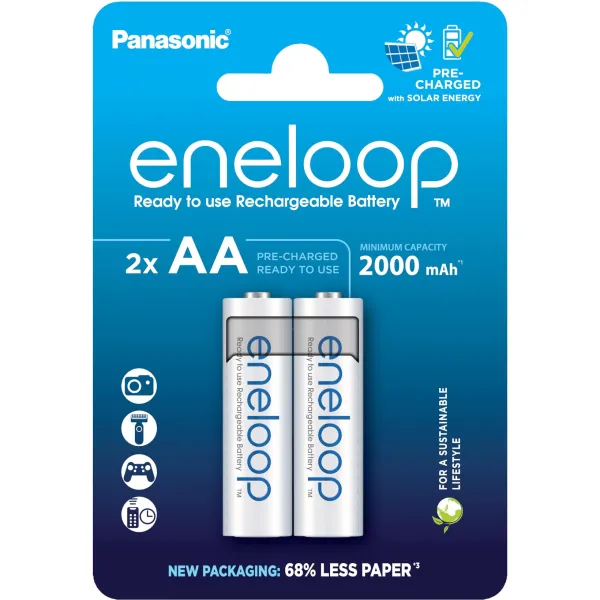 Акумулятор AA 2000 мАг NI-MH Eneloop 2 шт. Panasonic (BK-3MCDE/2CP) - Фото 7