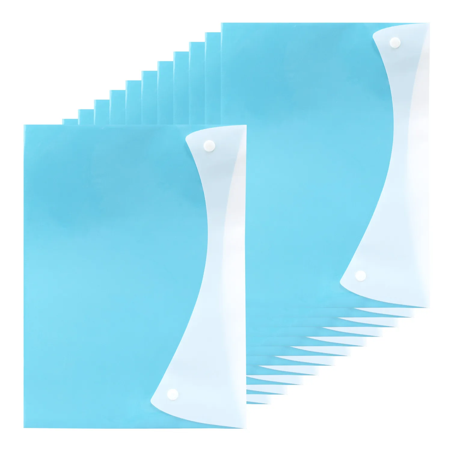 Папка-конверт на кнопках А4, бірюзова H-Tone, уп 12шт (JJ409303-turquoise) - Фото 3