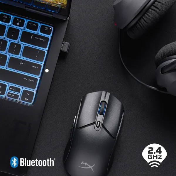 Мышь беспроводная WL/BT RGB Pulsefire Haste 2 Core чёрная HyperX (8R2E6AA) - Фото 9