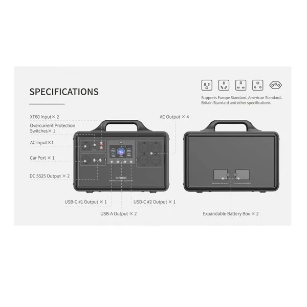 Станция зарядная 2400Вт,  2240Вт/ч LiFePo4 Marstek (S2200-Pro) - Фото 1