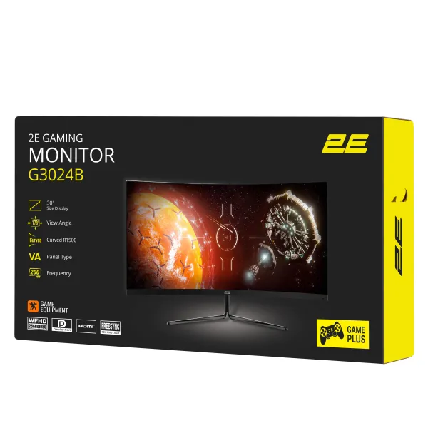 Монитор GAMING 30" G3024B 2xHDMI, DP, Audio, VA, 2560x1080, 21:9, 200Hz, 1ms, CURVED, FreeSync 2E (2E-G3024B-01.UA) - Фото 15