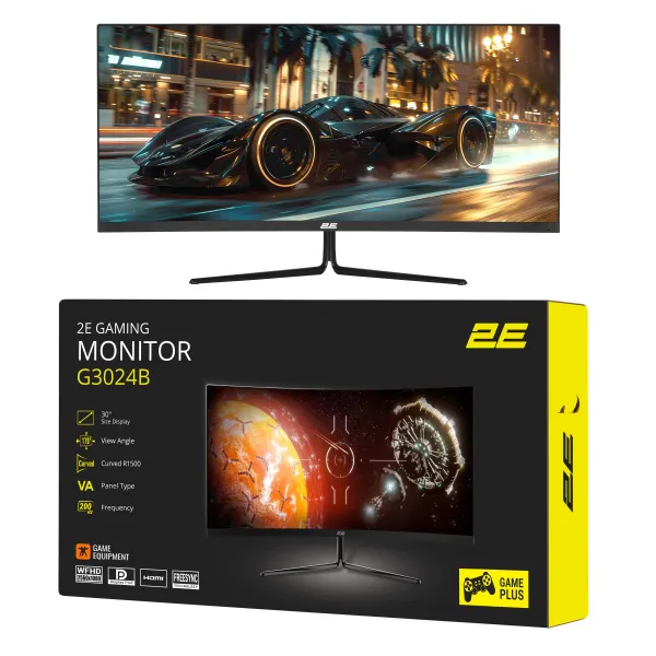 Монитор GAMING 30" G3024B 2xHDMI, DP, Audio, VA, 2560x1080, 21:9, 200Hz, 1ms, CURVED, FreeSync 2E (2E-G3024B-01.UA) - Фото 16