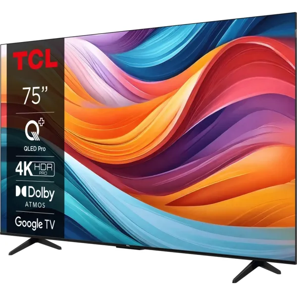 Телевізор 75" QLED 4K 60Hz Smart Google TV Titan TCL (75T7B) - Фото 1
