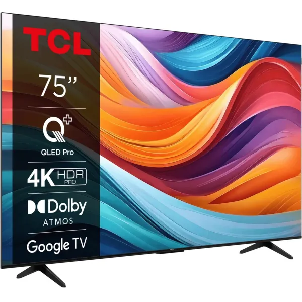 Телевізор 75" QLED 4K 60Hz Smart Google TV Titan TCL (75T7B) - Фото 2
