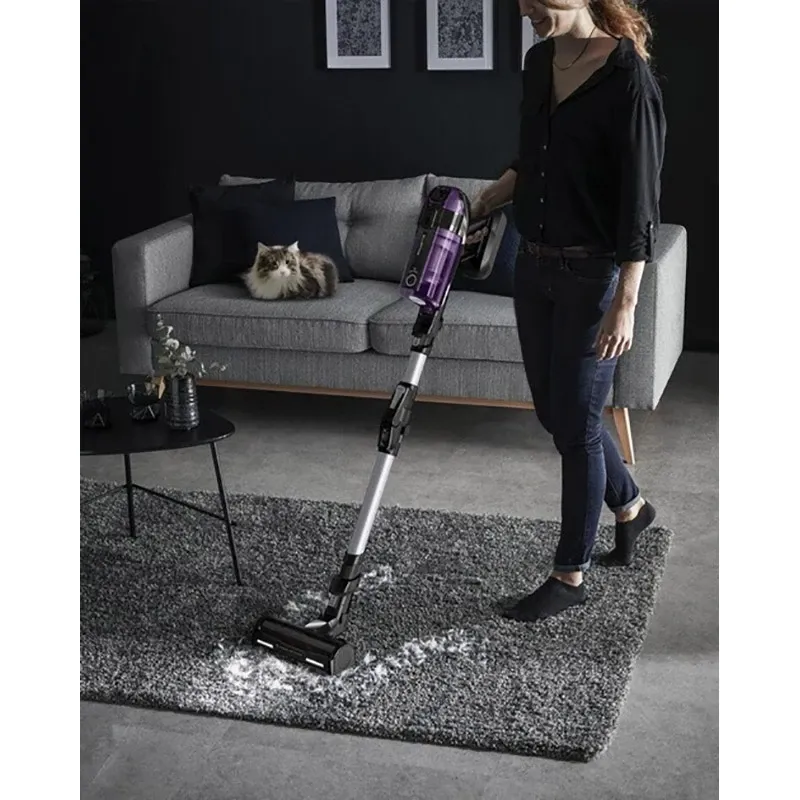 Пилосос безпровідний X-Force Flex 12.60 Allergy Care, 320Вт, конт пил -0.9л, автон. робота до 45хв, вага-2.5кг, НЕРА, чорно-фіолетовий Rowenta (RH98A0WO) - Фото 7