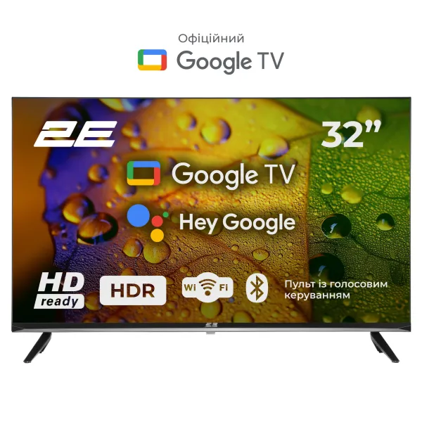 Телевізор 32" LED HD 60Hz Smart Google TV 2E (2E-32A07KH)