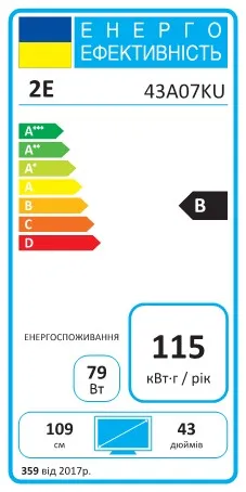 Телевізор 43" LED 4K 60Hz Smart Google TV 2E (2E-43A07KU) - Фото 11