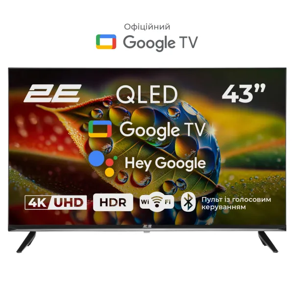 Телевізор 43" QLED 4K 60Hz Smart Google TV 2E (2E-43A77Q) - Фото 11
