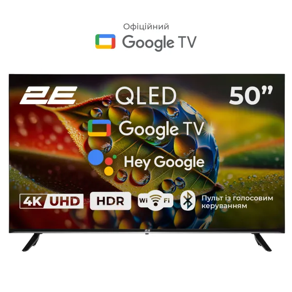 Телевізор 50" QLED 4K 60Hz Smart Google TV 2E (2E-50A77Q) - Фото 12