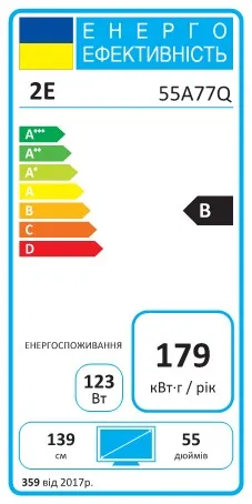 Телевизор 55" QLED 4K 60Hz Smart Google TV 2E (2E-55A77Q) - Фото 11