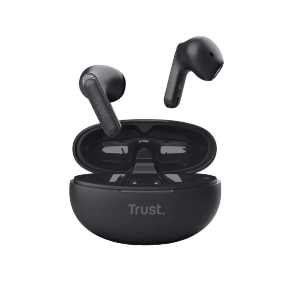 Наушники беспроводные BT TWS Yavi Earphones 5.3 ENC SBC Mic чёрные Trust (25298_TRUST)