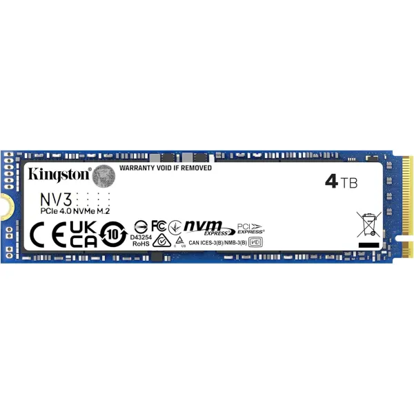 Накопичувач SSD Kingston M.2 4TB PCIe 4.0 NV3 Kingston (SNV3S/4000G)