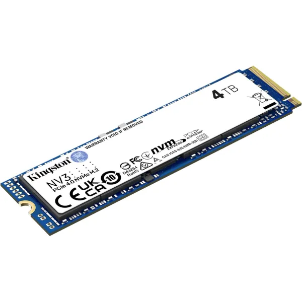 Накопичувач SSD Kingston M.2 4TB PCIe 4.0 NV3 Kingston (SNV3S/4000G) - Фото 1
