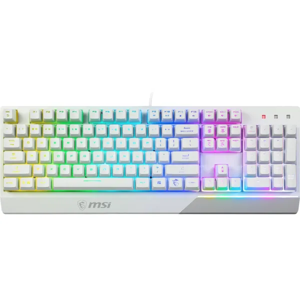 Клавиатура проводная геймерская Vigor GK30 UA, белая MSI (S11-04UA301-CLA)
