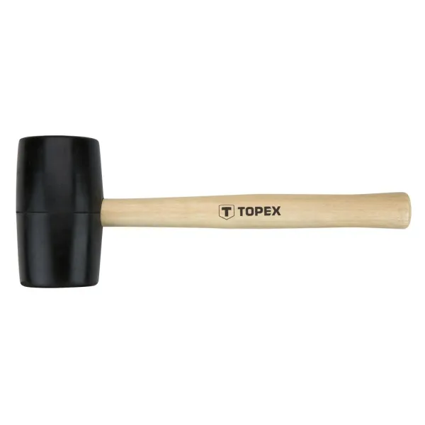 Киянка гумова 450г 58мм руків'я дерев'яне TOPEX (02A344)