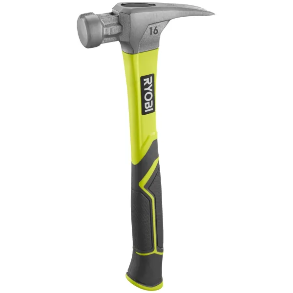 Молоток столярный RH16FSS 450г магнитный держатель рукоятка стекловолокно Ryobi (5132005333) - Фото 3