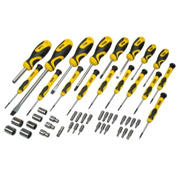 Отвертки набор 49шт, 21 бит, SL,PH,Torx,H, 9 торцевых головок, кейс Stanley (STHT0-70886)