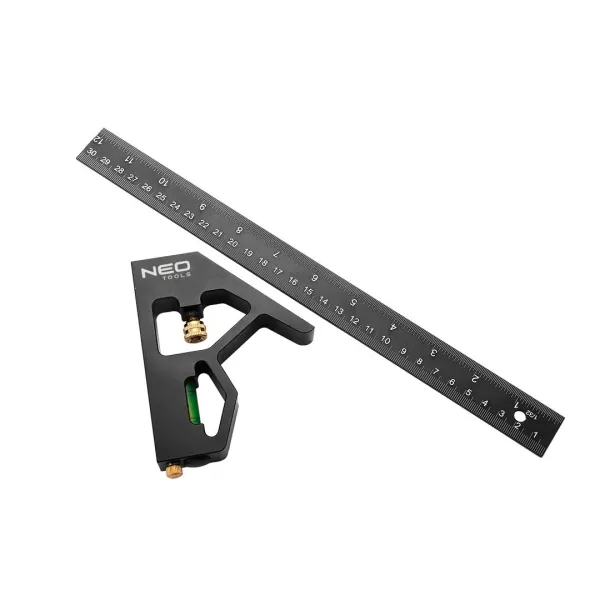 Угольник 30см, алюминий, рукоятка с высокой точностью наклона Neo Tools (72-127) - Фото 2