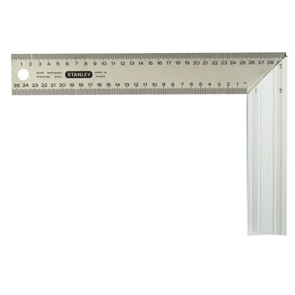 Угольник 14х25см, 90 и 45 град, две шкалы Stanley (1-45-685)