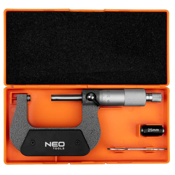 Мікрометр з верн'єром 25-50 мм, ±0.01 мм/м Neo Tools (75-021) - Фото 2