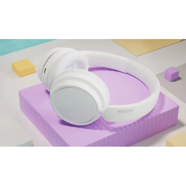 Наушники беспроводные Over-ear BT 5.3 SBC Mic белые Philips (TAH5209WT/00) - Фото 3
