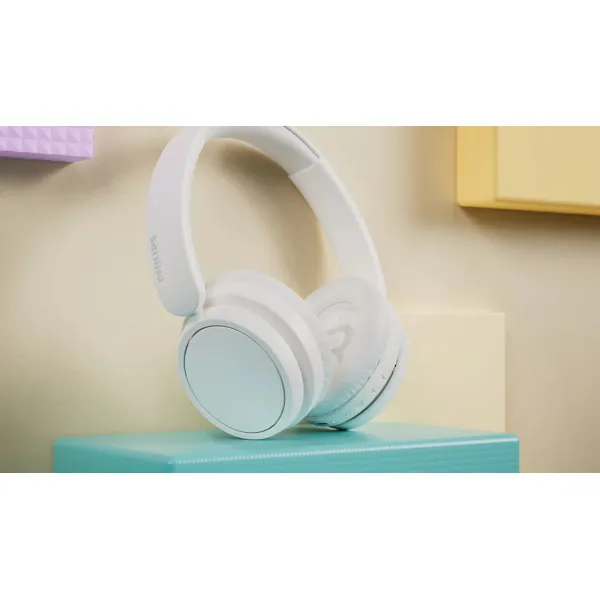 Наушники беспроводные Over-ear BT 5.3 SBC Mic белые Philips (TAH5209WT/00) - Фото 5
