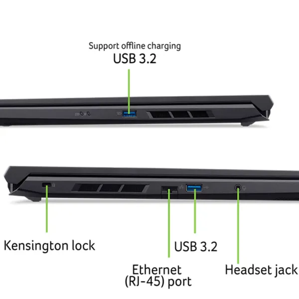 Ноутбук Nitro V 16 ANV16-41 16" WUXGA IPS, AMD R5-8645HS, 16GB, F512GB, NVD4050-6, Lin, чорний Acer (NH.QRVEU.00E) - Фото 23