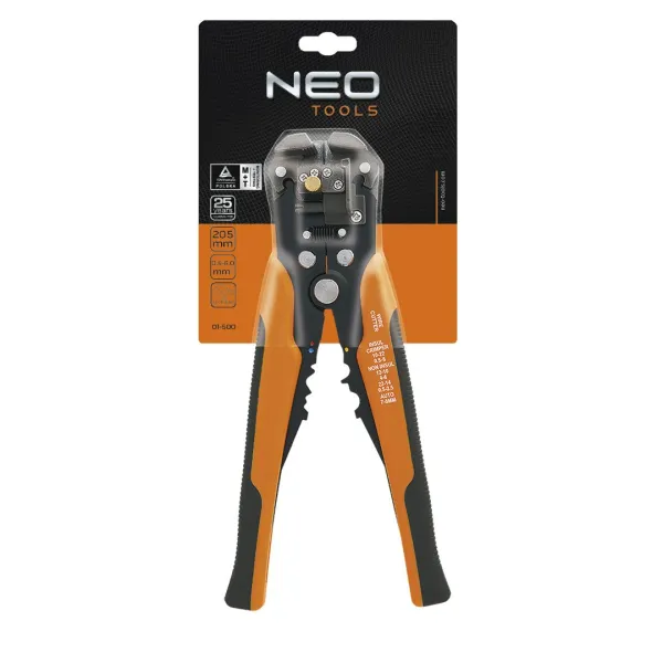 Съемник изоляции автоматический, 0.5-6м/кв., RG6/59, кусачки, 205мм Neo Tools (01-500) - Фото 3