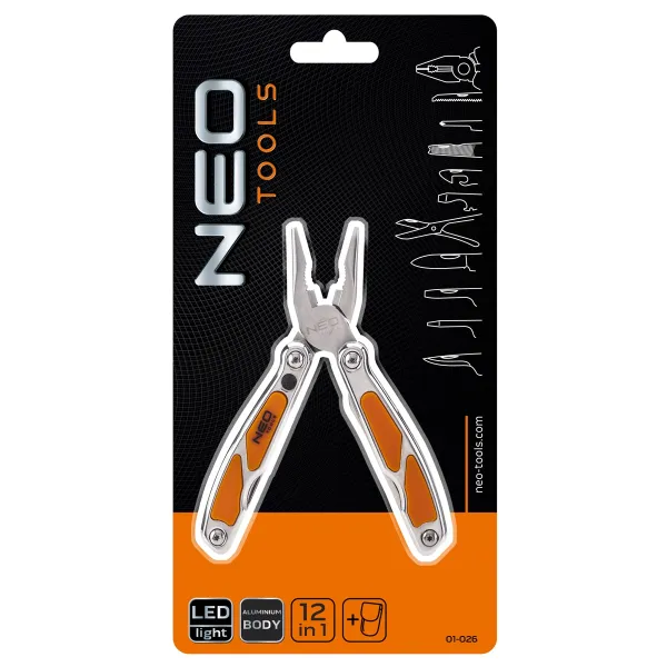 Мультитул 12 элементов, с LED Neo Tools (01-026) - Фото 1