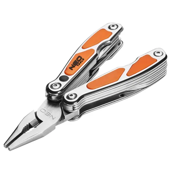 Мультитул  мини, 10 элементов, с LED Neo Tools (01-027) - Фото 1