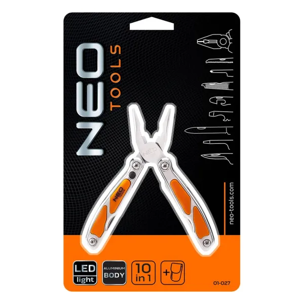 Мультитул  мини, 10 элементов, с LED Neo Tools (01-027) - Фото 3