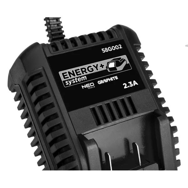 Зарядное устройство для Energy+, 18В, 2.3А, система контроля напряжения и температуры, шнур 2м GRAPHITE (58G002) - Фото 7